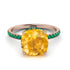 Cushion Hidden Yellow Diamond Ring - Nova No. 1005 image 2