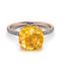 Cushion Hidden Yellow Diamond Ring - Nova No. 1002