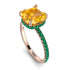 Cushion Hidden Yellow Diamond Ring - Nova No. 1005 image 3