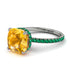 Cushion Hidden Yellow Diamond Ring - Nova No. 1006 image 1