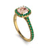 Cushion Morganite Halo Engagement Ring - Jade No. 904