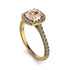 Cushion Morganite Halo Engagement Ring - Jade No. 901