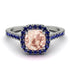 Cushion Morganite Halo Engagement Ring - Jade No. 915