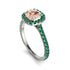 Cushion Morganite Halo Engagement Ring - Jade No. 906 image 3