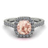 Cushion Morganite Halo Engagement Ring - Jade No. 903 image 2