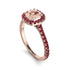 Cushion Morganite Halo Engagement Ring - Jade No. 911