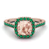 Cushion Morganite Halo Engagement Ring - Jade No. 905 image 2