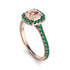 Cushion Morganite Halo Engagement Ring - Jade No. 905
