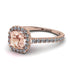 Cushion Morganite Halo Engagement Ring - Jade No. 902