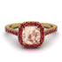 Cushion Morganite Halo Engagement Ring - Jade No. 910