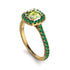 Cushion Peridot Halo Engagement Ring - Jade No. 704