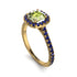 Cushion Peridot Halo Engagement Ring - Jade No. 713