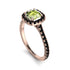 Cushion Peridot Halo Engagement Ring - Jade No. 708