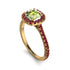 Cushion Peridot Halo Engagement Ring - Jade No. 710 image 3