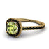 Cushion Peridot Halo Engagement Ring - Jade No. 707 image 1