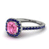 Cushion Pink Moissanite Halo Engagement Ring - Jade No. 815