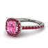 Cushion Pink Moissanite Halo Engagement Ring - Jade No. 812 image 1