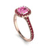 Cushion Pink Moissanite Halo Engagement Ring - Jade No. 811 image 3