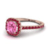 Cushion Pink Moissanite Halo Engagement Ring - Jade No. 811 image 1