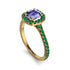Cushion Tanzanite Halo Engagement Ring - Jade No. 204