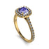 Cushion Tanzanite Halo Engagement Ring - Jade No. 201