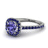 Cushion Tanzanite Halo Engagement Ring - Jade No. 215 image 1