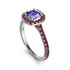 Cushion Tanzanite Halo Engagement Ring - Jade No. 212