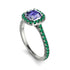 Cushion Tanzanite Halo Engagement Ring - Jade No. 206 image 3