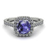 Cushion Tanzanite Halo Engagement Ring - Jade No. 203 image 2