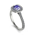 Cushion Tanzanite Halo Engagement Ring - Jade No. 203