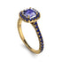 Cushion Tanzanite Halo Engagement Ring - Jade No. 213