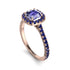Cushion Tanzanite Halo Engagement Ring - Jade No. 214