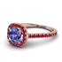 Cushion Tanzanite Halo Engagement Ring - Jade No. 211