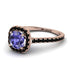 Cushion Tanzanite Halo Engagement Ring - Jade No. 208