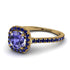 Cushion Tanzanite Halo Engagement Ring - Jade No. 213 image 1