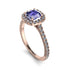 Cushion Tanzanite Halo Engagement Ring - Jade No. 202 image 3