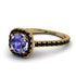 Cushion Tanzanite Halo Engagement Ring - Jade No. 207 image 1
