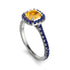 Cushion Yellow Diamond Halo Engagement Ring - Jade No. 1015 image 3