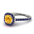 Cushion Yellow Diamond Halo Engagement Ring - Jade No. 1015 image 1