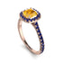 Cushion Yellow Diamond Halo Engagement Ring - Jade No. 1014 image 3