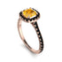 Cushion Yellow Diamond Halo Engagement Ring - Jade No. 1008 image 3