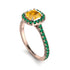 Cushion Yellow Diamond Halo Engagement Ring - Jade No. 1005 image 3