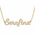 Diamond Gold Name Necklace - Serafina