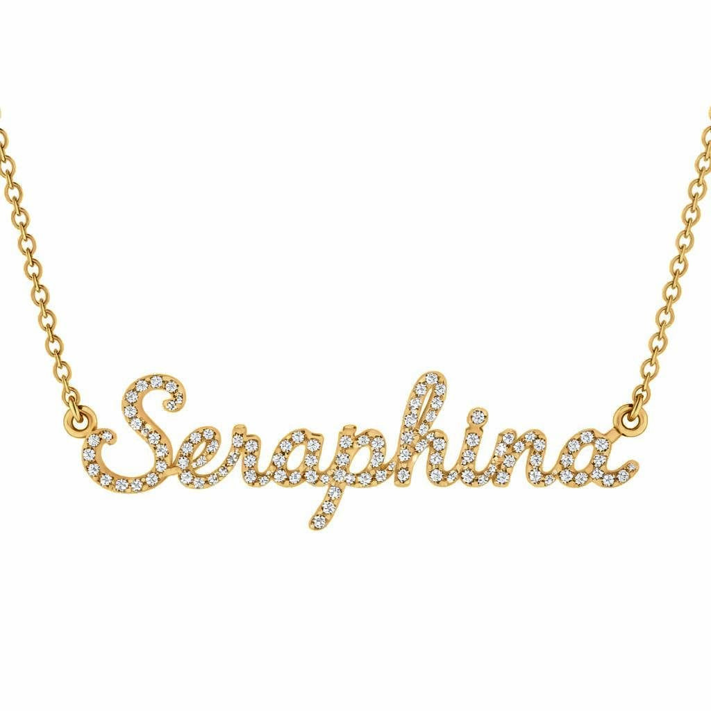 Diamond Gold Name Necklace - Seraphina