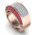 Diamond Cluster Wide Fancy Wedding Band - Kyla No. 47