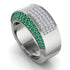 Diamond Cluster Wide Fancy Wedding Band - Kyla No. 18