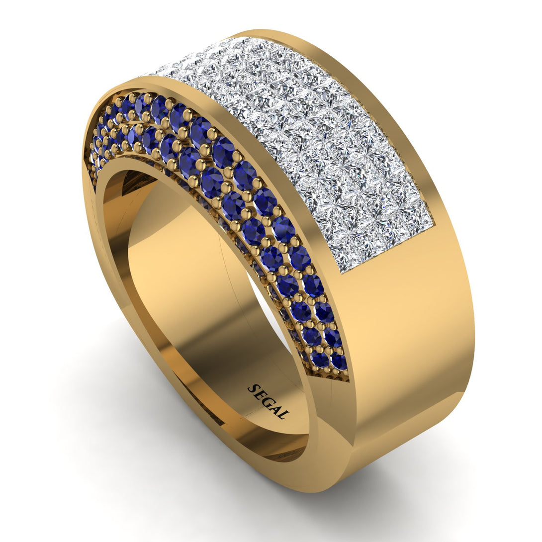 Diamond Cluster Wide Fancy Wedding Band - Kyla No. 61