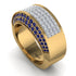 Diamond Cluster Wide Fancy Wedding Band - Kyla No. 61
