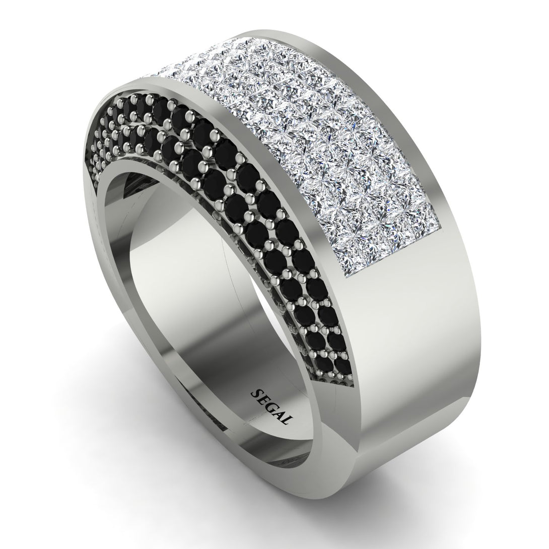 Diamond Cluster Wide Fancy Wedding Band - Kyla No. 33