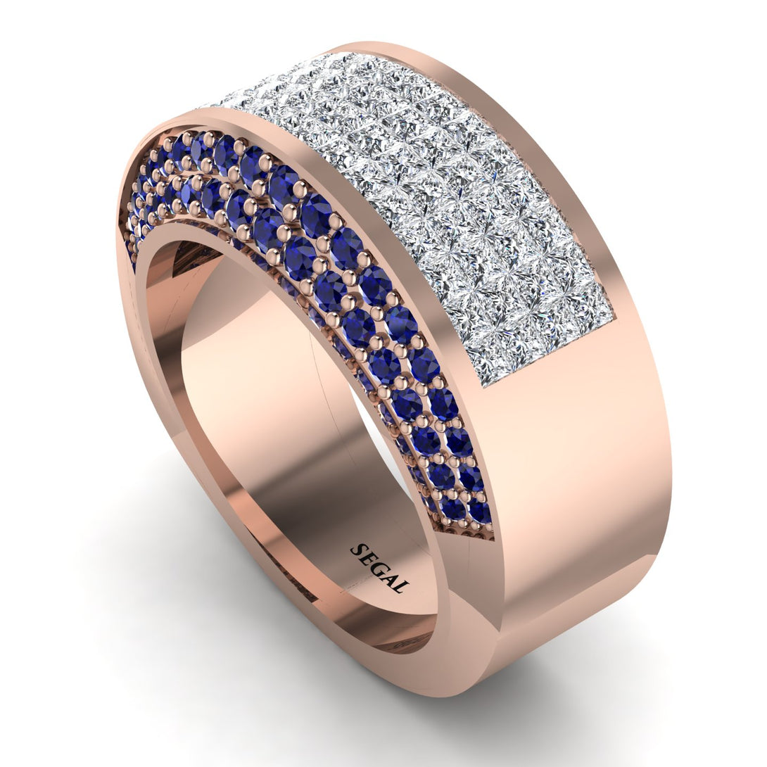 Diamond Cluster Wide Fancy Wedding Band - Kyla No. 62